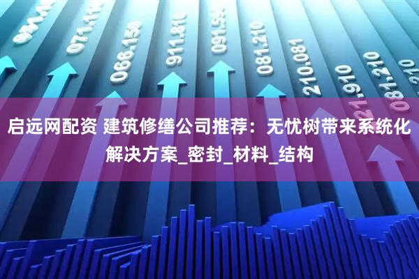 启远网配资 建筑修缮公司推荐：无忧树带来系统化解决方案_密封_材料_结构